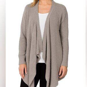 UGG Phoebe Wrap Cardigan Teddy Bear Sweater Grey Size Small Open‎ Front Nubby